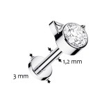 Piercing labreta titan Kitty (čirý 1,2 x 8 mm)