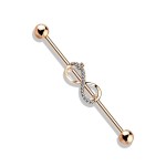 Zlacene industrial piercing - nekonečno