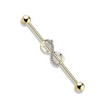 Zlacene industrial piercing - nekonečno