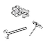 Piercing do brady - PUSH IN labreta TITAN, 1,2 x 8 mm