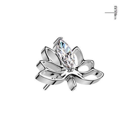 Ozdobná část k PUSH IN piercingu TITAN, lotosový květ