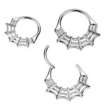 Segment kruh pavučina - helix / cartilage / tragus piercing TITAN (1,2 x 10 mm)