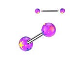 Piercing do jazyka s hvězdami (fialová)