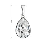Přívěsek bižuterie se Swarovski krystaly bílá slza 54016.1