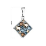 Přívěsek bižuterie se Swarovski krystaly modrý kosočtverec 54020.3 denim blue