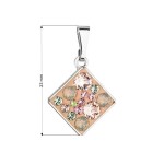 Přívěsek bižuterie se Swarovski krystaly oranžový kosočtverec 54020.3
