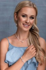 Stříbrné náušnice visací s krystaly Swarovski AB efekt hrozen 31245.2
