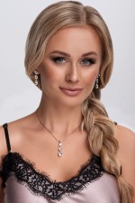 Stříbrný přívěsek s krystaly Swarovski bílý kulatý 34242.1