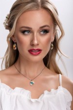 Stříbrný přívěsek s krystaly Swarovski ab efekt obdélník 34254.2