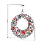 Přívěsek bižuterie se Swarovski krystaly oranžový kulatý 54026.3