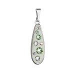 Přívěsek bižuterie se Swarovski krystaly zelená kapka 54025.3