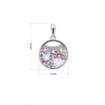 Stříbrný přívěšek s krystaly Swarovski růžový kruh 34257.3 magic rose