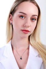 Stříbrné náušnice s pravými kameny temně modré 11493.3 dark sapphire