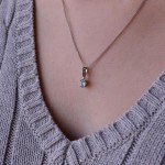 Stříbrný náhrdelník luxusní s pravými kameny modrý 12082.3 london nano, sky topaz