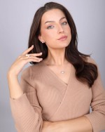 Zlaté 14 karátové náušnice pecky bílé zlato s bílou říční perlou 81P00040