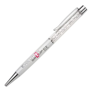 Propiska s krystaly 38008.1 bílá