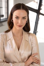 Stříbrné náušnice kruhy s krystaly Swarovski bílý kruh 31122.1