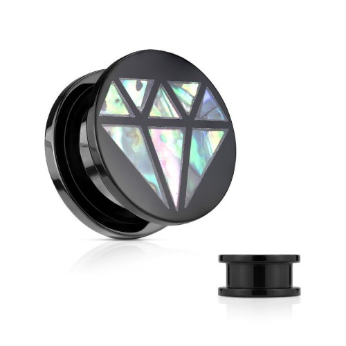 Akrylátový plug s perletí (10 mm)