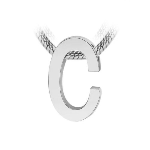 Navlékací ocelový přívěsek iniciála - písmeno C