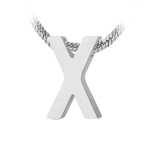 Navlékací ocelový přívěsek iniciála - písmeno X