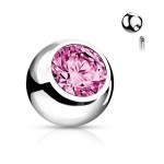 Náhradní kulička chirurgická ocel s kamínkem 1,2 x 4 mm (čirá)