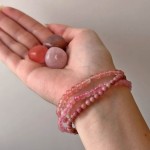 Náramky s minerálními kameny růženín, tourmaline, rodochrozit 43043.3 růžový