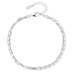 Dvojitý stříbrný náramek