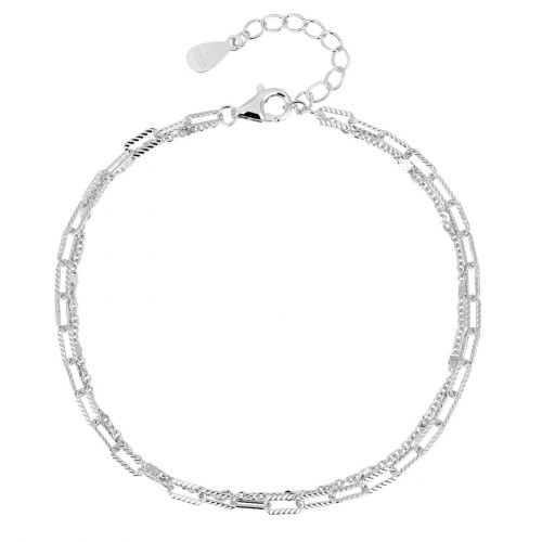 Dvojitý stříbrný náramek