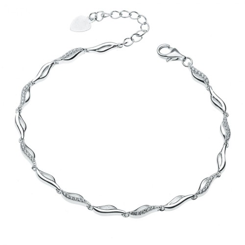 Dámský stříbrný náramek se zirkony