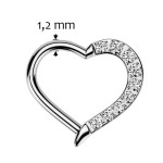 Piercing segment TITAN srdíčko (1,2 x 8 mm)