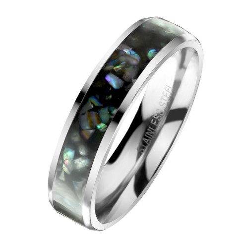 OPR1953 Pánský snubní prsten vykládaný perletí (68)