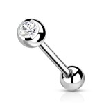 Piercing do jazyku TITAN čirý 1,6 x 19 mm