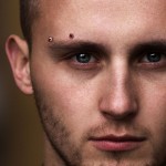 Piercing do obočí oko (modré)