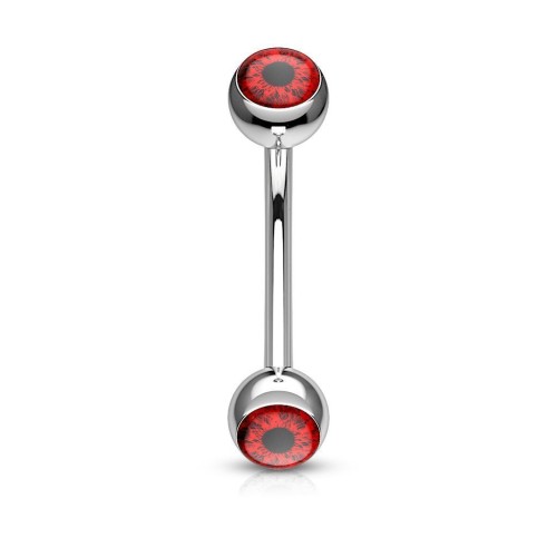 Piercing do obočí oko (červené)