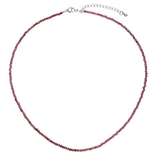 Náhrdelník s pravými garnet kameny 42012.3 ocel