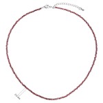 Náhrdelník s pravými garnet kameny 42012.3 ocel