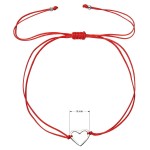 Šňůrkový párový set náramků - srdce