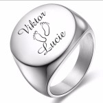 Personalizovaný ocelový prsten pečetní (64)