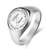 Personalizovaný ocelový prsten (59)