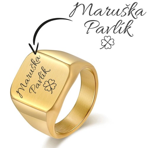 Personalizovaný ocelový prsten (59)