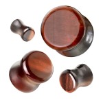 Plug do ucha z červeného tygřího oka (6 mm)