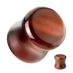 Plug do ucha z červeného tygřího oka (6 mm)