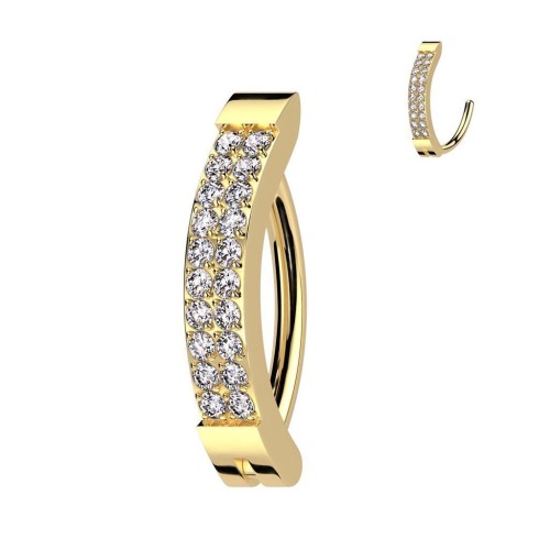 Zlacený piercing do pupíku TITAN (gold)