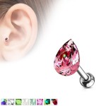 Cartilage piercing do ucha - kapka (růžová)