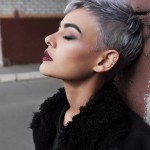 Zlacený cartilage piercing do ucha kytičky (růžové zlato)