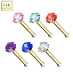 Zlatý piercing do nosu, Au 585/1000 (růžová, 0,09 g)