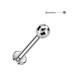 Piercing do brady - PUSH IN labreta TITAN (černá)
