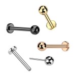 Piercing do brady - PUSH IN labreta TITAN (černá)