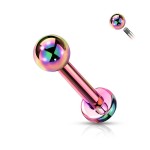 Zlacený piercing do brady TITAN (1,2 x 8 mm)