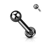 Černý piercing do brady TITAN (1,2 x 6 mm)